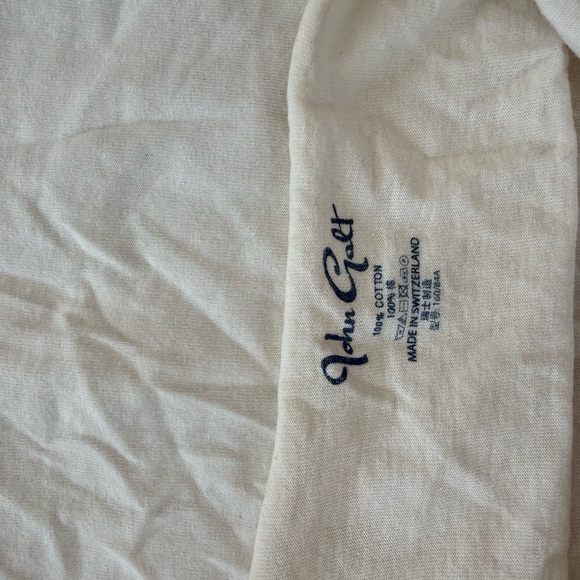 Brandy Melville White Tee with Bold Navy 44 - Picture 2 of 2